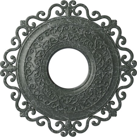 Ekena Millwork Orrington Medallion (Canopies up to 6 1/4"), 22"OD x 6 1/4"ID x 1 3/4"P, Athenian Green Crackle CM22ORAGC